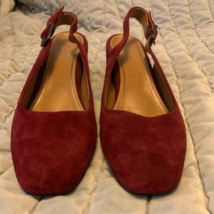 NWT VIONIC SLINGBACK SHOES in Wine Suede - size 11M